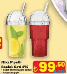 MİKA PİPETLİ BARDAK SETİ 4'LÜ 350 ML MİKA PİPETLİ BARDAK SETİ 4'LÜ 350 ML